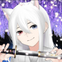 どぬく【白狐　青赤】