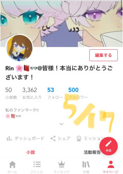 Rinの小説コンテスト〜！！！