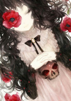 黒い髪に、赤い薔薇を___。