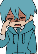 不登校の青髪くん