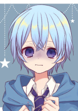 いじめられているのは青い少年