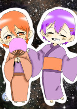 桃橙と紫橙の短編なはずっ(๑>•̀๑)