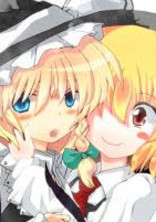 嫁(魔理沙)と嫁(ルーミア)の画像を載せるだけ♡
