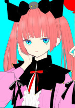 色塗りの絵を見せる部屋