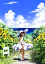 向日葵の花を持って君を待ってます