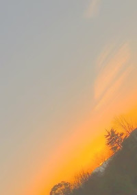 赤く染る空