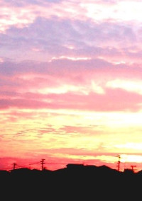 夕焼けの朝