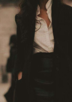 Beautiful girl in glass