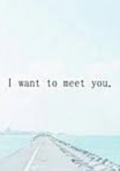 I want to meet you.　